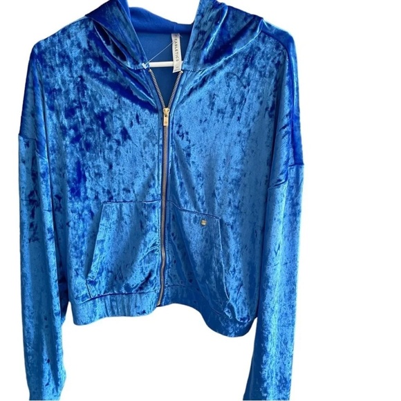 FABLETICS Crushed Velour Zip Up Hoodie Size M - Picture 8 of 13